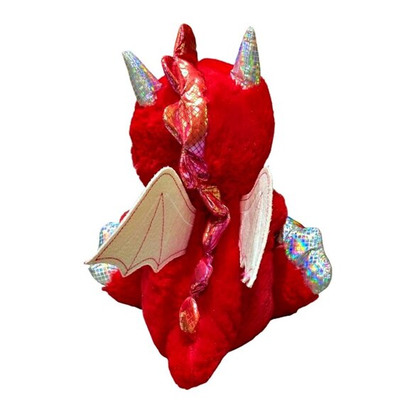 Red Winged Devil Dragon Plush Valentine Stuffed Animal MTY Heart's on Fire 11" - Picture 3 of 7